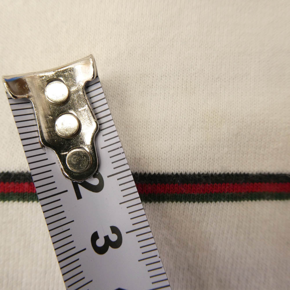 Supreme シュプリーム 90～00s 初期タグ カナダ製 ボーダー Tシャツ 半袖カットソー ホワイト系 レッド系 M【中古】