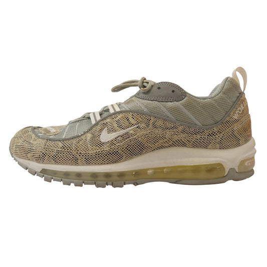 Supreme シュプリーム 844694-100 × Nike Air Max 98 Snakeskin ナイキ エアマックス 98 スネークスキン ローカットスニーカー シルバー系 27cm【中古】
