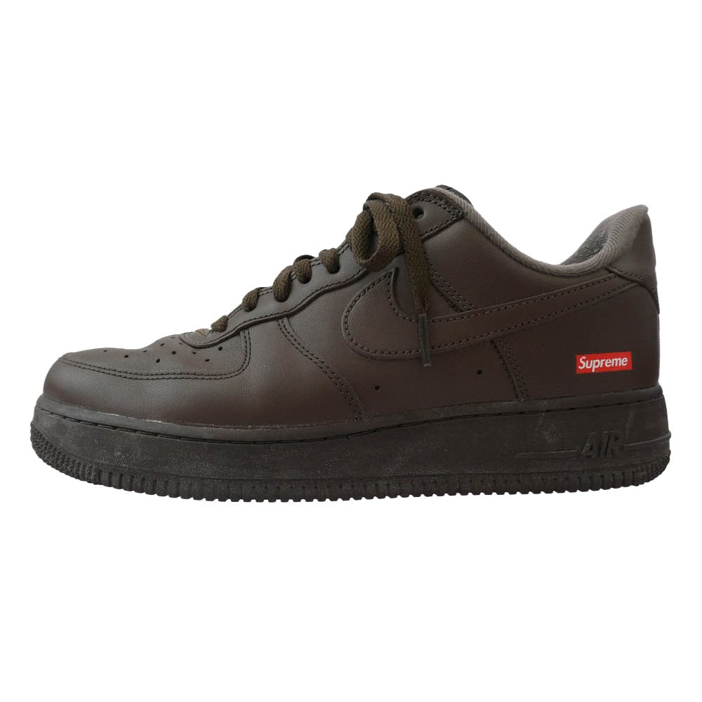 Supreme シュプリーム CU9225-200 × NIKE AIR FORCE 1 LOW BAROQUE BROWN ナイキ エアフォース1 ローカットスニーカー ブラウン系 26cm【中古】