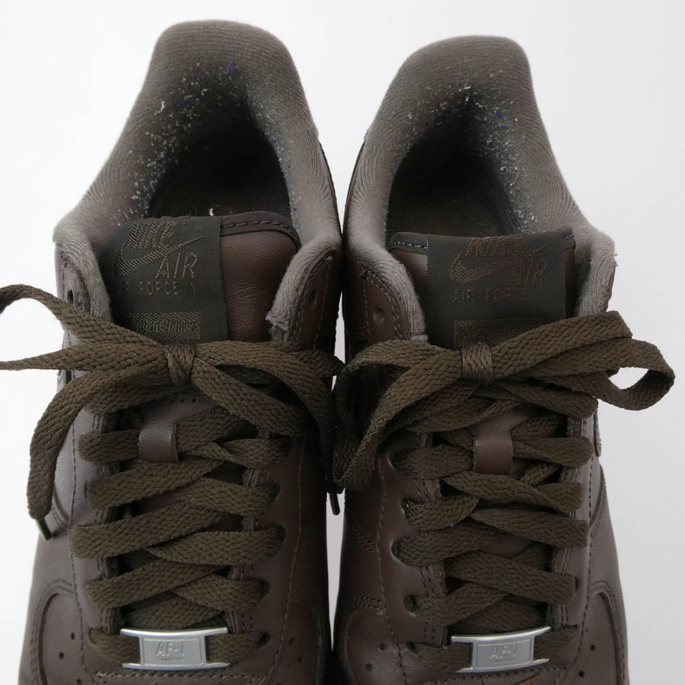 Supreme シュプリーム CU9225-200 × NIKE AIR FORCE 1 LOW BAROQUE BROWN ナイキ エアフォース1 ローカットスニーカー ブラウン系 26cm【中古】