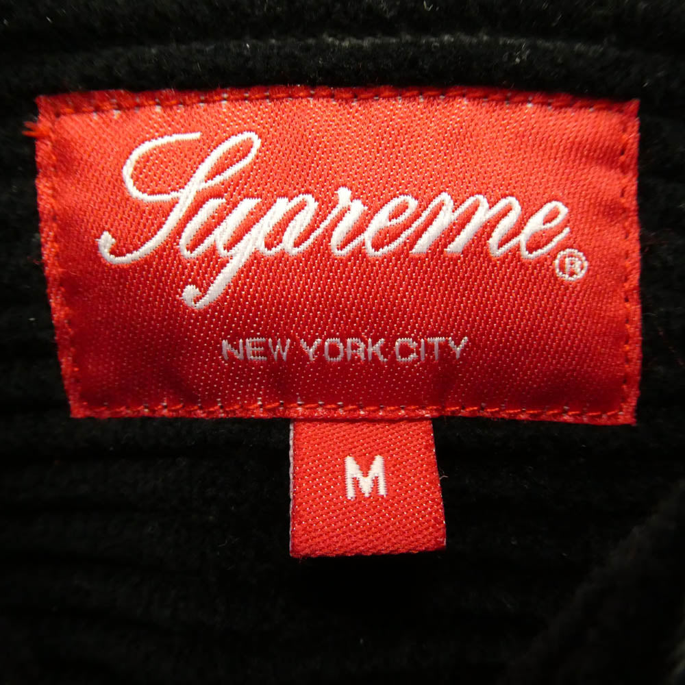 Supreme シュプリーム 23SS 2-Tone Corduroy Zip Up Shirt 2トーン コーデュロイ ジップアップ 長袖シャツ ジャケット ブラック系 M【中古】