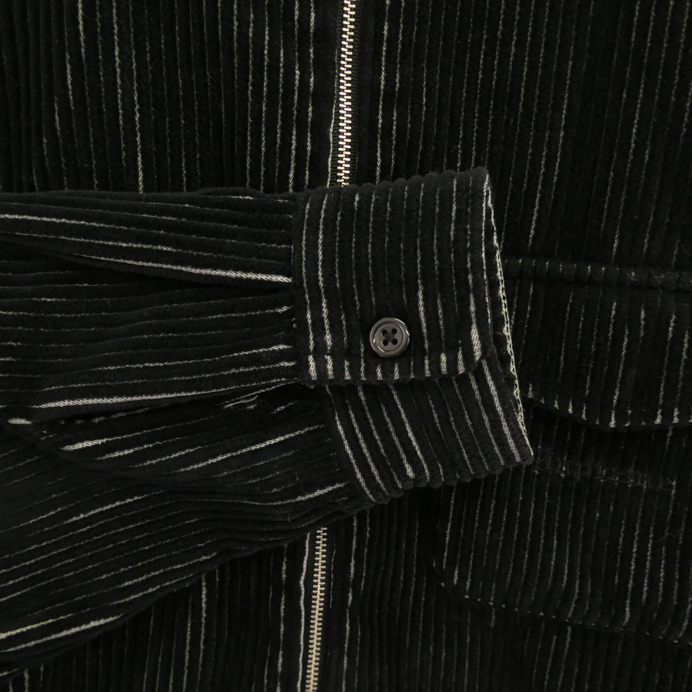 Supreme シュプリーム 23SS 2-Tone Corduroy Zip Up Shirt 2トーン コーデュロイ ジップアップ 長袖シャツ ジャケット ブラック系 M【中古】