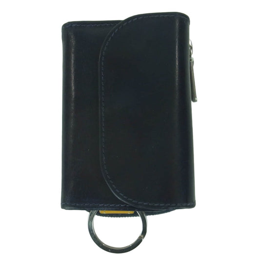 WHITE HOUSE COX ホワイトハウスコックス S3250 BRIDLE ブライドルレザー 4連 キーケース ダークネイビー系 イエロー系【中古】