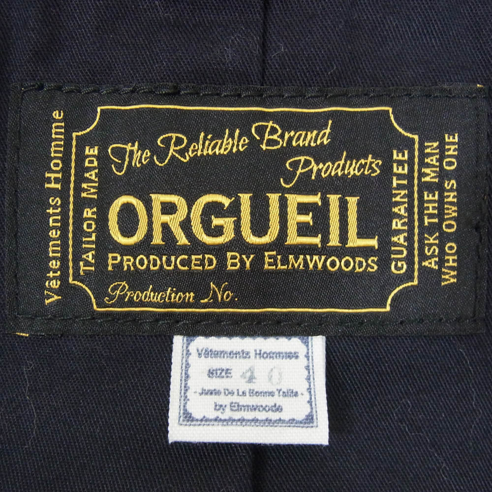 ORGUEIL オルゲイユ OR-4107B Glen Check Gilet グレン チェック ベスト ネイビー系 40【中古】