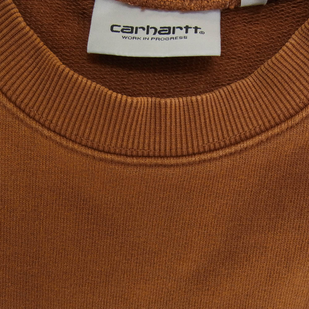 Carhartt カーハート 5634.20PO01407.0620 WIP ポケット付き クルーネック スウェットシャツ トレーナー ブラウン系 M【中古】