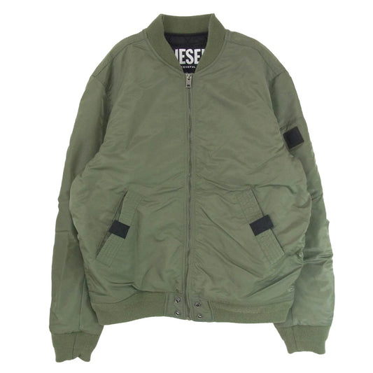 DIESEL ディーゼル J-ROSS-NEW JACKET 裏地キルティング フライトジャケット MA-1 カーキ系 M【中古】