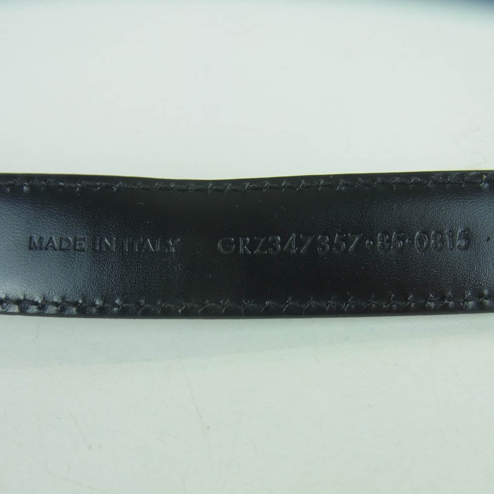 SAINT LAURENT サンローラン GRZ347357 3連バックル レザー ナロー ベルト イタリア製 ブラック系【中古】