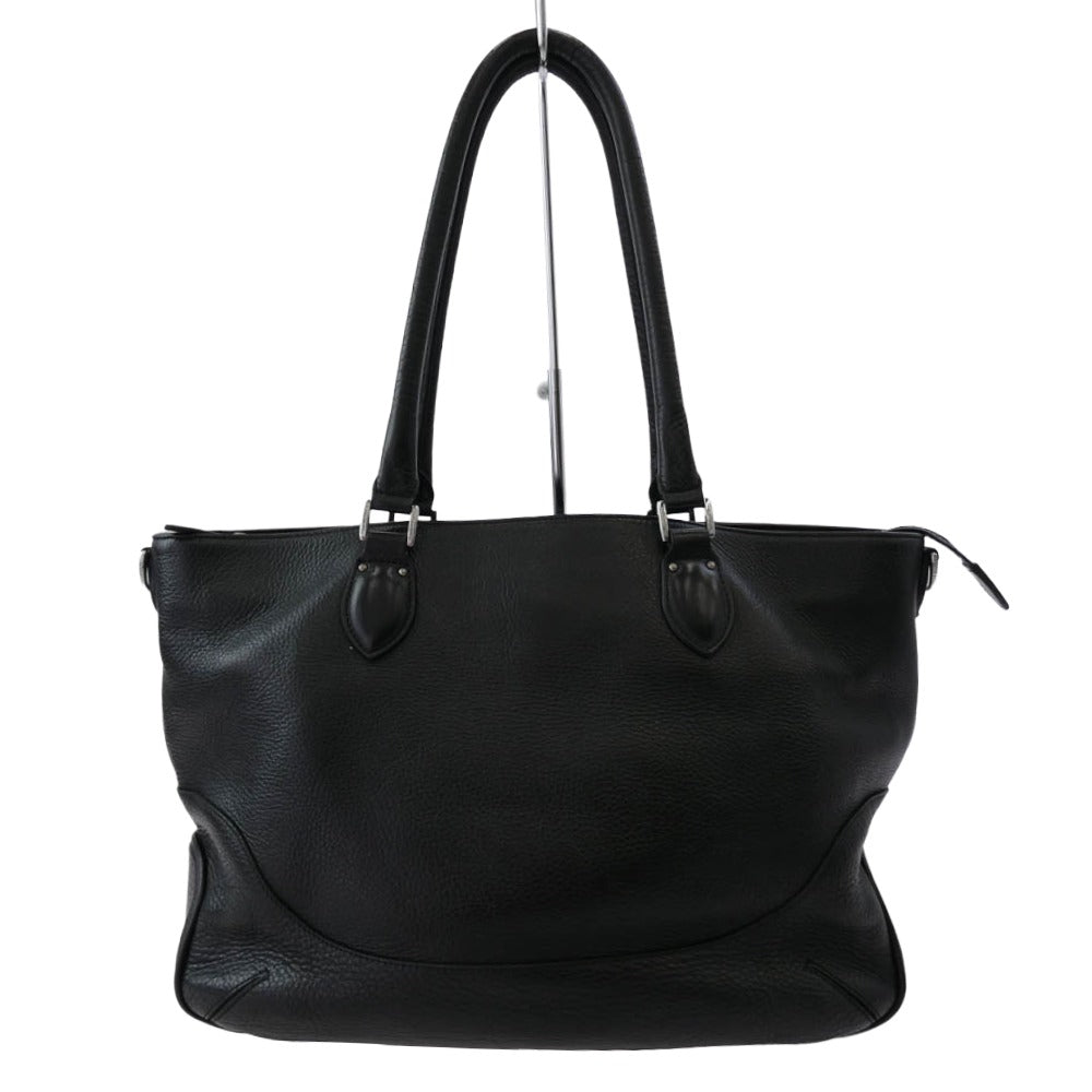 PELLE MORBIDA ペッレモルビダ Maiden Voyage メイデンヴォヤージュ MB048A シュリンクレザー ビジネス トート バッグ ブラック系【中古】