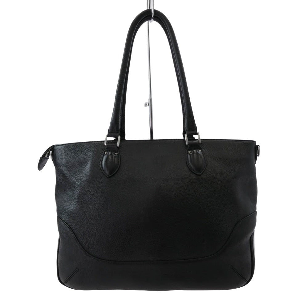 PELLE MORBIDA ペッレモルビダ Maiden Voyage メイデンヴォヤージュ MB048A シュリンクレザー ビジネス トート バッグ ブラック系【中古】