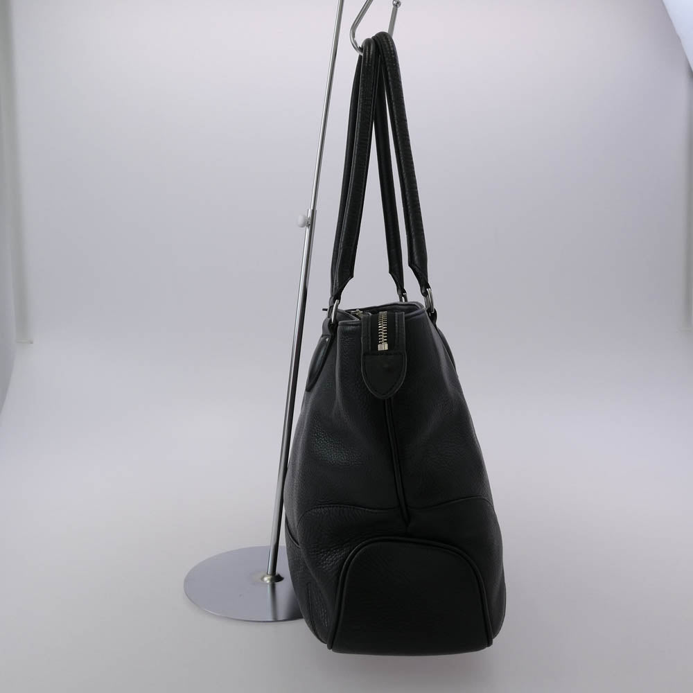 PELLE MORBIDA ペッレモルビダ Maiden Voyage メイデンヴォヤージュ MB048A シュリンクレザー ビジネス トート バッグ ブラック系【中古】