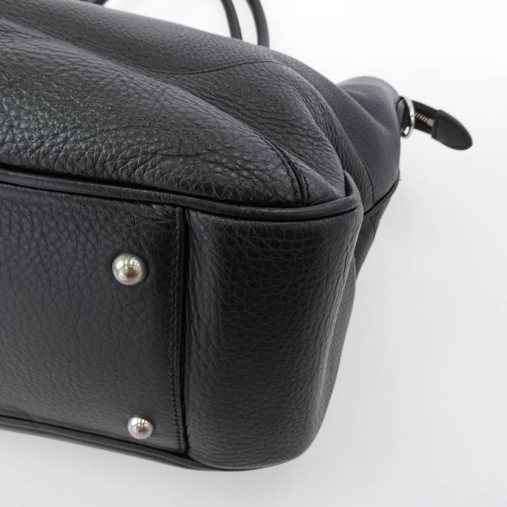 PELLE MORBIDA ペッレモルビダ Maiden Voyage メイデンヴォヤージュ MB048A シュリンクレザー ビジネス トート バッグ ブラック系【中古】