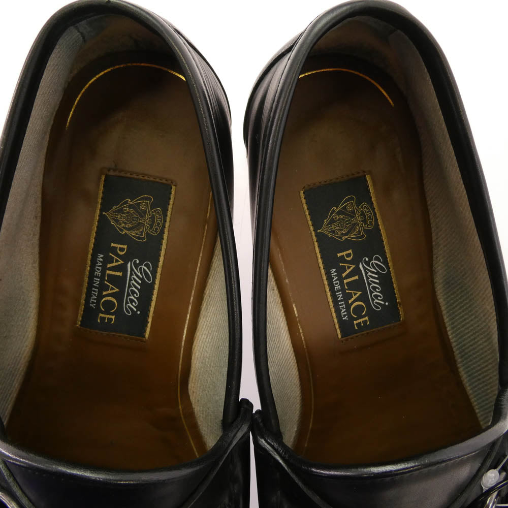 GUCCI グッチ GUCCI PALACE グッチパレス Pチャーム ホースビットモカシン スリッポン シューズ ブラック系 10【中古】