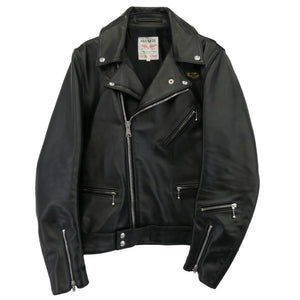 Lewis Leathers ルイスレザー CYCLONE サイクロン ホースハイド レザーライダース ジャケット ブラック系 40【中古】