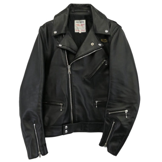 Lewis Leathers ルイスレザー CYCLONE サイクロン ホースハイド レザーライダース ジャケット ブラック系 40【中古】