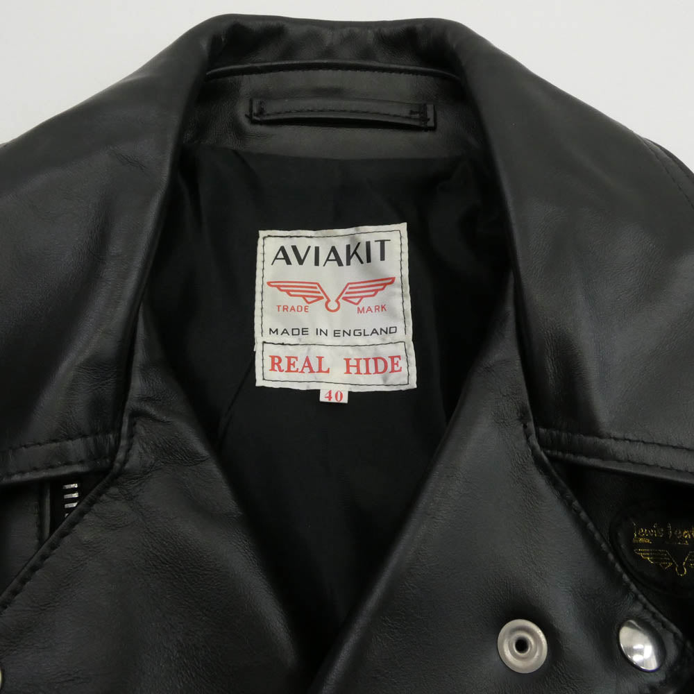 Lewis Leathers ルイスレザー CYCLONE サイクロン ホースハイド レザーライダース ジャケット ブラック系 40【中古】