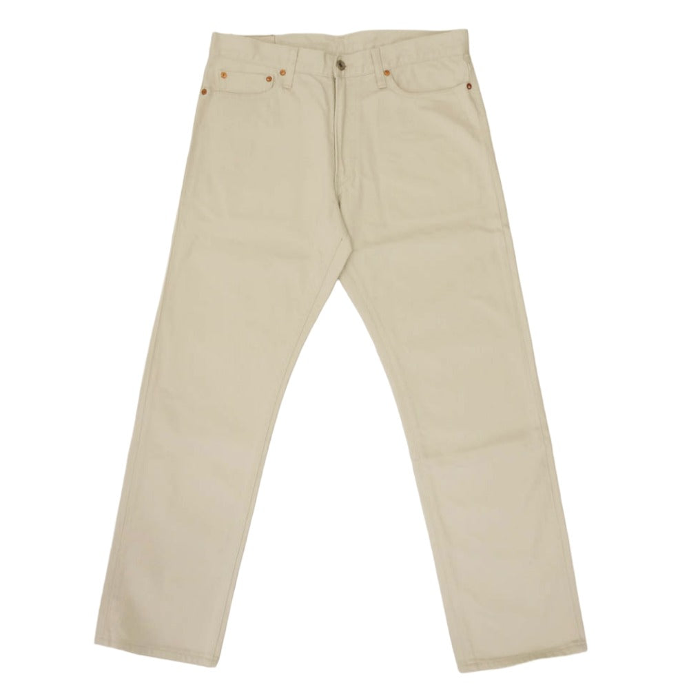 FOB FACTORY エフオービーファクトリー F1134 F1134 PIQUE 5P ピケ テーパード パンツ ホワイト系 W-34 L-32【美品】【中古】