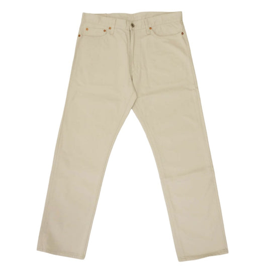 FOB FACTORY エフオービーファクトリー F1134 F1134 PIQUE 5P ピケ テーパード パンツ ホワイト系 W-34 L-32【美品】【中古】