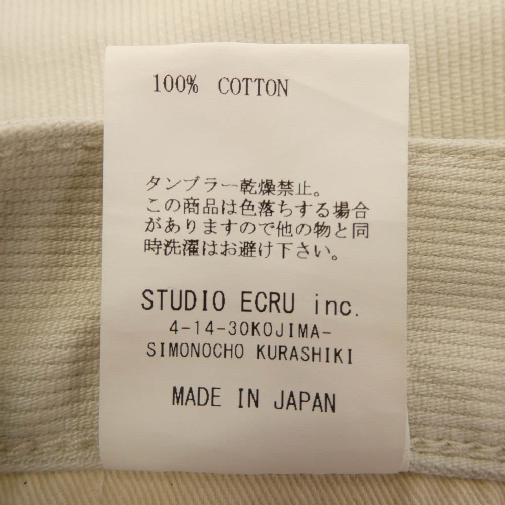 FOB FACTORY エフオービーファクトリー F1134 F1134 PIQUE 5P ピケ テーパード パンツ ホワイト系 W-34 L-32【美品】【中古】