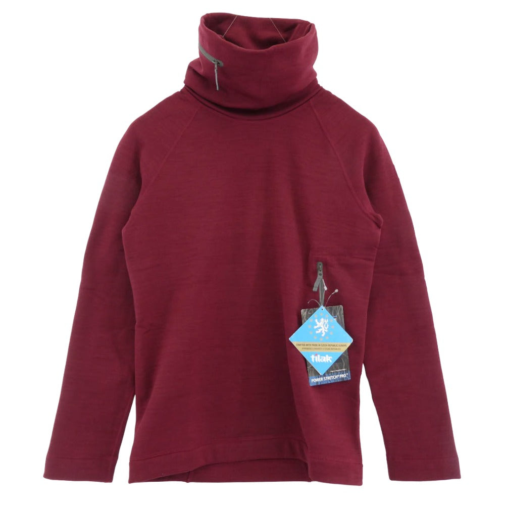 TILAK ティラック Poutnik RAVEN Turtle Neck ポートニック ラーベン タートル ネック フリース セーター ワインレッド系 S【極上美品】【中古】