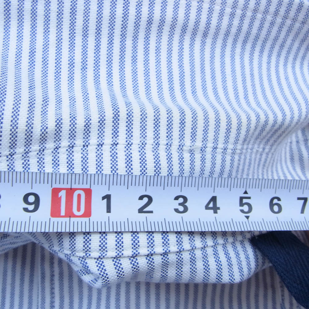 ティーエスエス 19SS Stripe Oxford Cloth Shirt Coat ストライプ オックスフォード コート ホワイト系 ブルー系 01【中古】