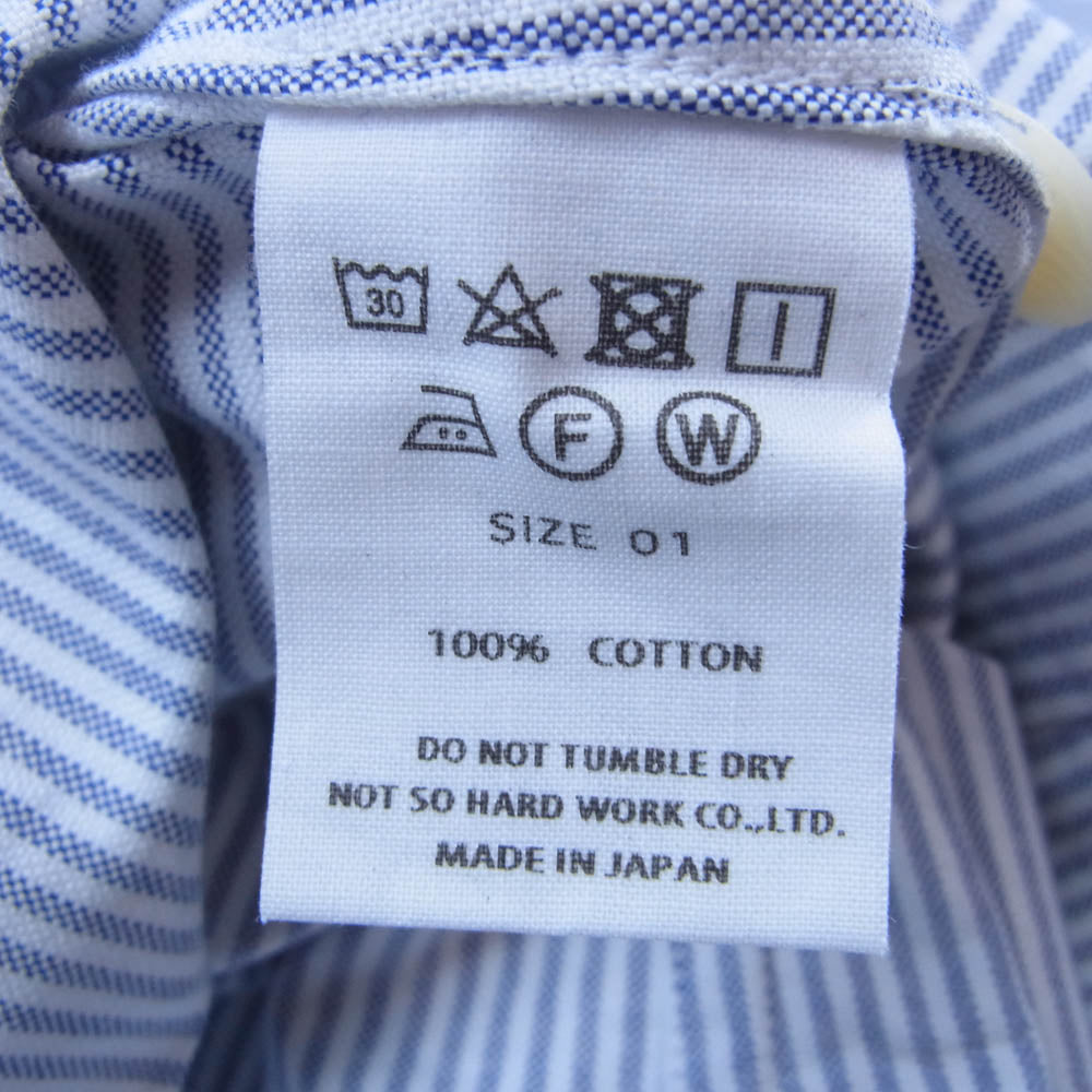 ティーエスエス 19SS Stripe Oxford Cloth Shirt Coat ストライプ オックスフォード コート ホワイト系 ブルー系 01【中古】