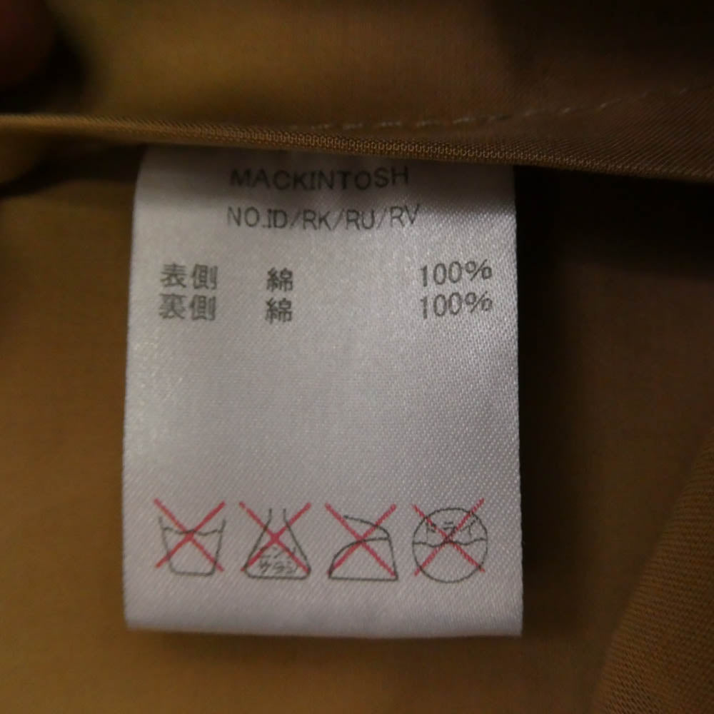 Mackintosh マッキントッシュ 国内正規品 英国製 ゴム引き コート ベージュ系 34【中古】