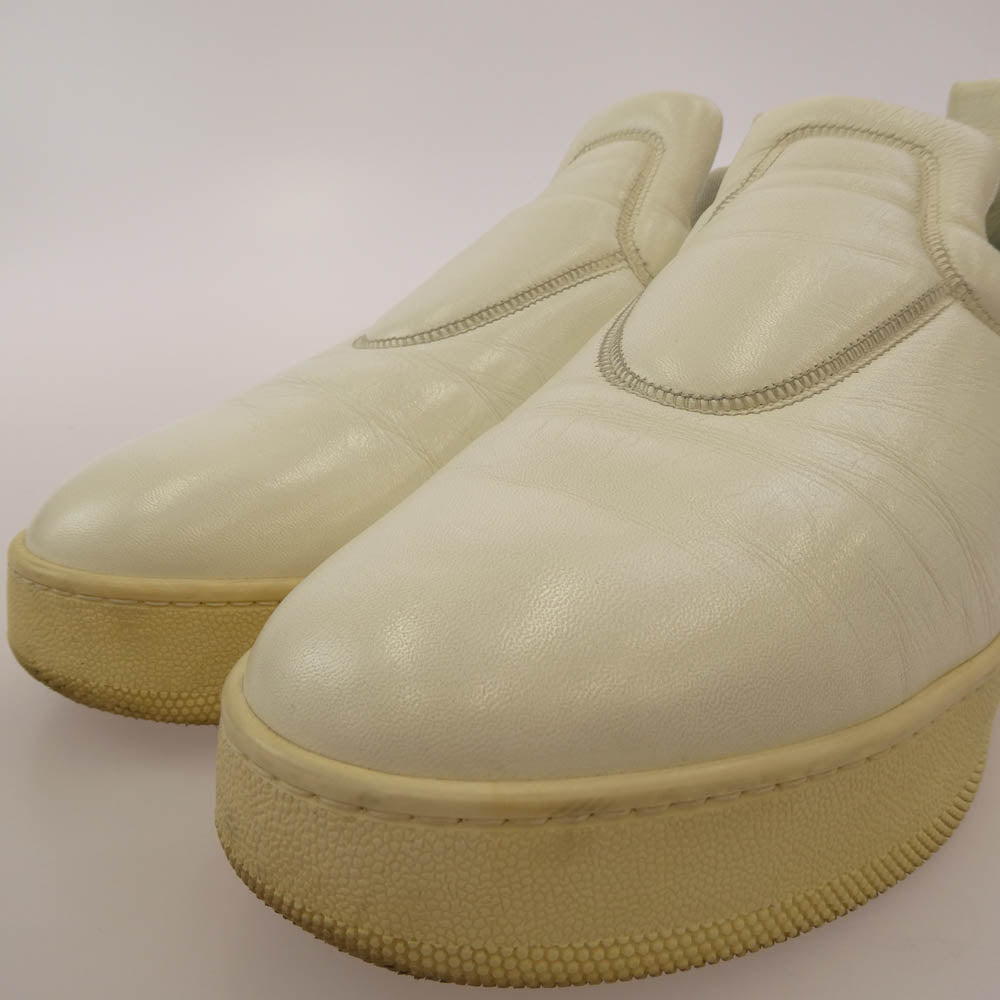 CELINE セリーヌ フィービー期 プルオン レザー スリッポン スニーカー ホワイト系 41【中古】
