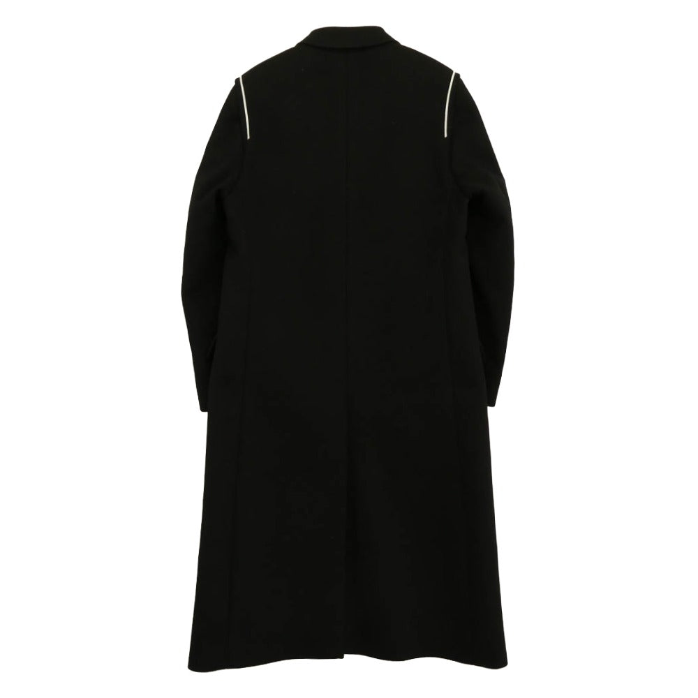 DIOR HOMME ディオールオム 17AW 533C335U3183 カシミヤ混 ウール ショルダー切替 ダブルブレスト コート ブラック系 46【中古】