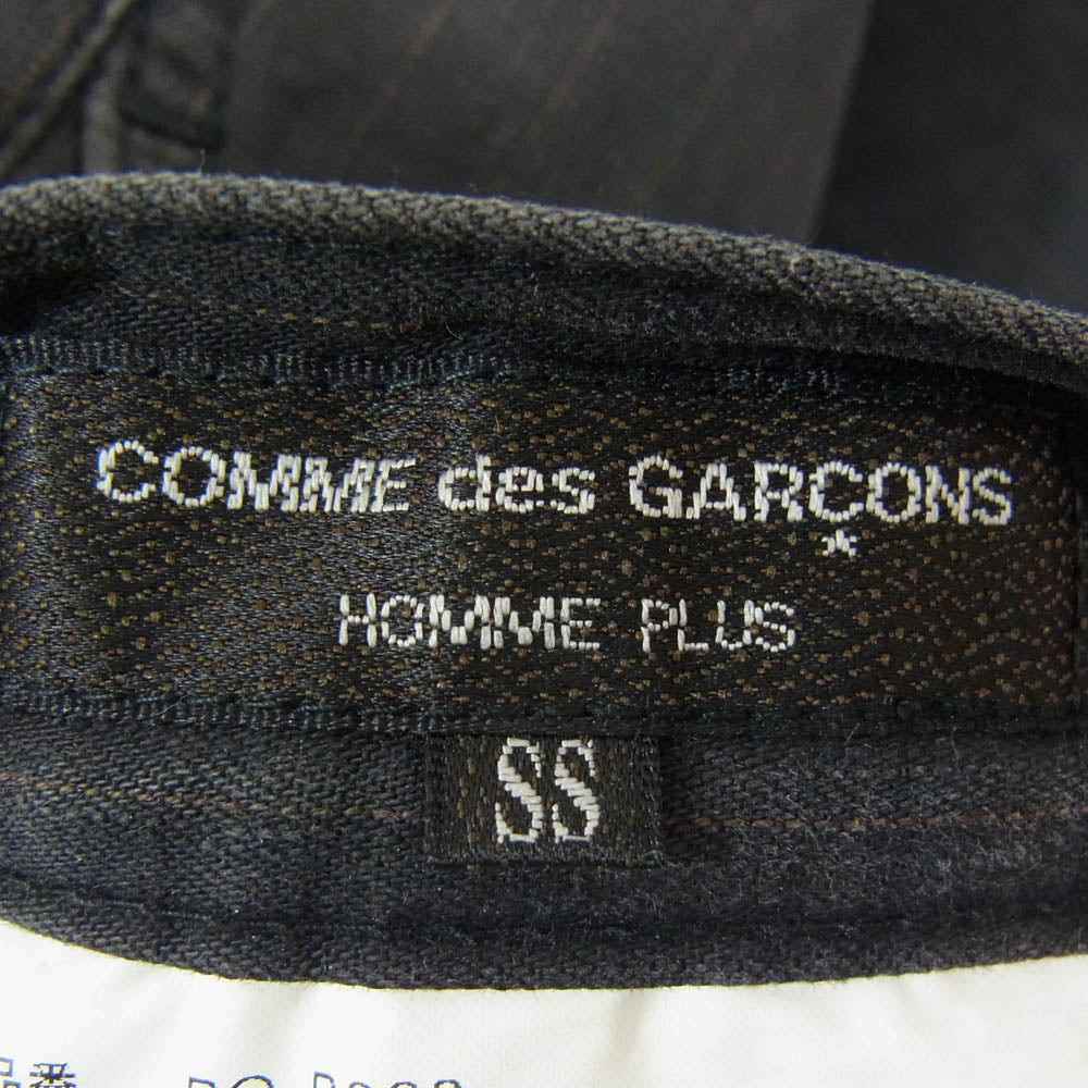 COMME des GARCONS HOMME PLUS コムデギャルソンオムプリュス 06SS PQ-P023 Rip&Tongue期 アーカイブ ローリングストーンズ リップアンドタン ストライプ プリント パンツ グレー系 SS【中古】