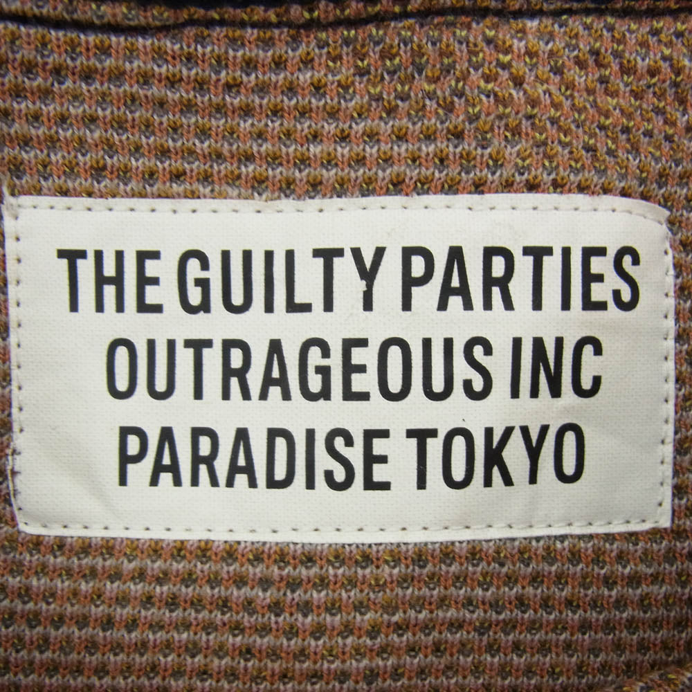 WACKO MARIA ワコマリア 虎柄 タイガー クルーネック ニット タイガー トラ ブラウン系 S【中古】