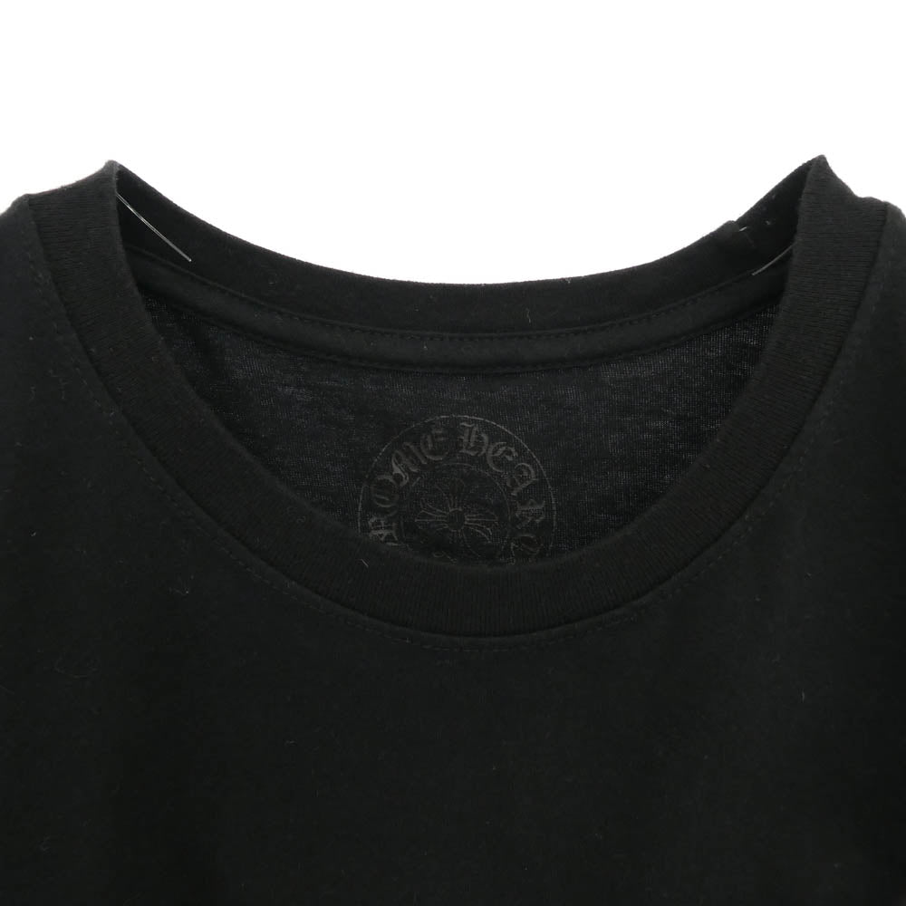 CHROME HEARTS クロムハーツ（原本無） LONG SLEEVE T-SHIRT FLAME CH PLUS プリント 長袖 Tシャツ カットソー ブラック系 M【中古】