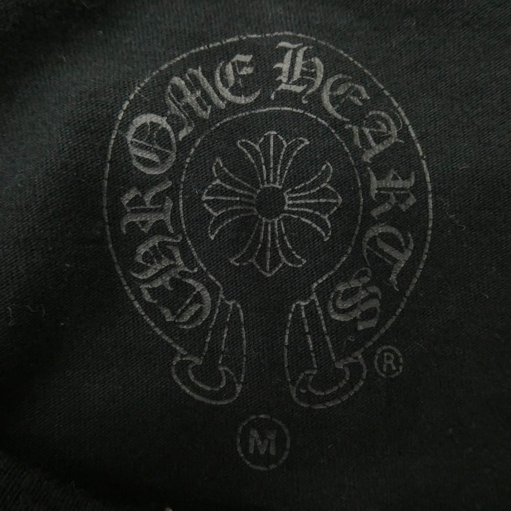 CHROME HEARTS クロムハーツ（原本無） LONG SLEEVE T-SHIRT FLAME CH PLUS プリント 長袖 Tシャツ カットソー ブラック系 M【中古】