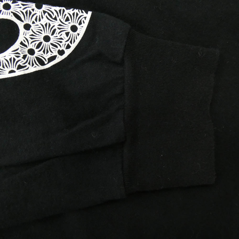 CHROME HEARTS クロムハーツ（原本無） LONG SLEEVE T-SHIRT FLAME CH PLUS プリント 長袖 Tシャツ カットソー ブラック系 M【中古】