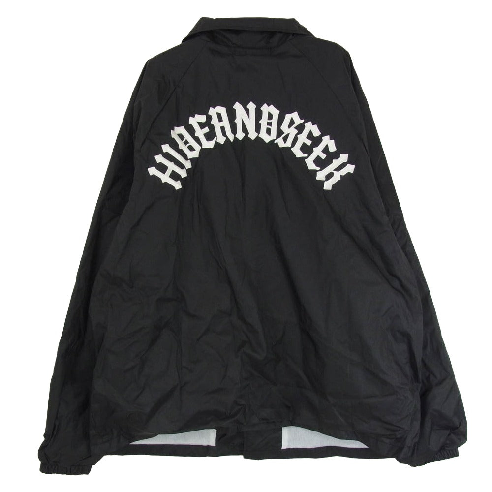 HideandSeek ハイドアンドシーク HJ-080221 Nylon Coaches Jacket 刺繍 ナイロン コーチ ジャケット ブラック系 L【中古】