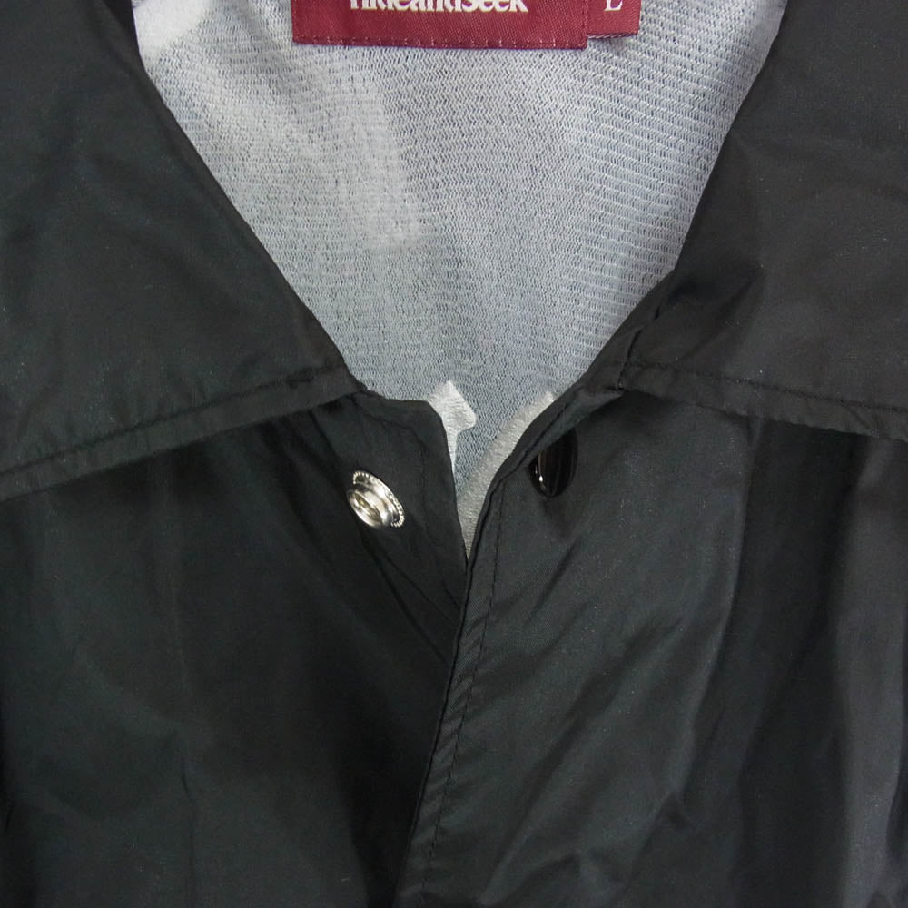 HideandSeek ハイドアンドシーク HJ-080221 Nylon Coaches Jacket 刺繍 ナイロン コーチ ジャケット ブラック系 L【中古】