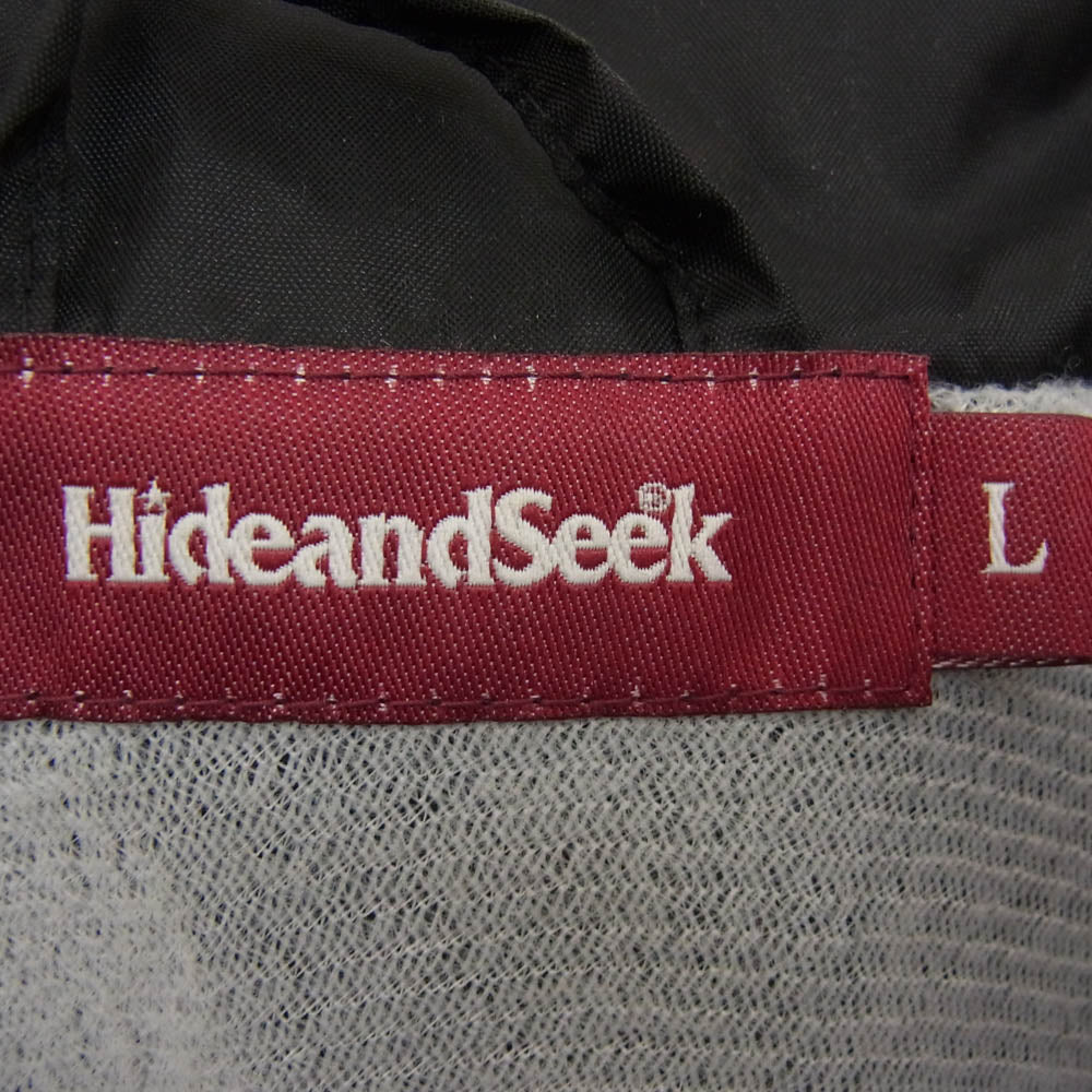 HideandSeek ハイドアンドシーク HJ-080221 Nylon Coaches Jacket 刺繍 ナイロン コーチ ジャケット ブラック系 L【中古】