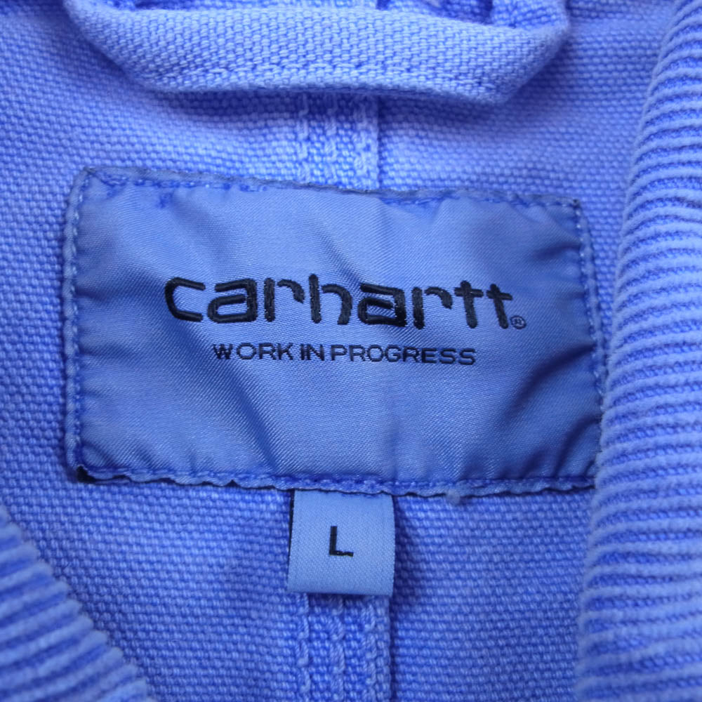 Carhartt カーハート michigan coat 後染め ミシガンコート ダック カバーオール ジャケット ブルー系 L【中古】