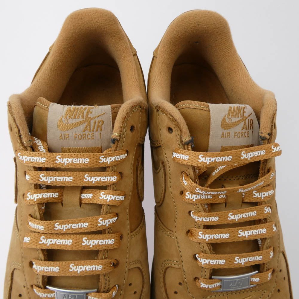 Supreme シュプリーム DN1555-200 × NIKE ナイキ Air Force 1 Low Flax Wheat エアフォース ロー フラックス ウィート ローカット スニーカー ブラウン系 26.5cm【中古】