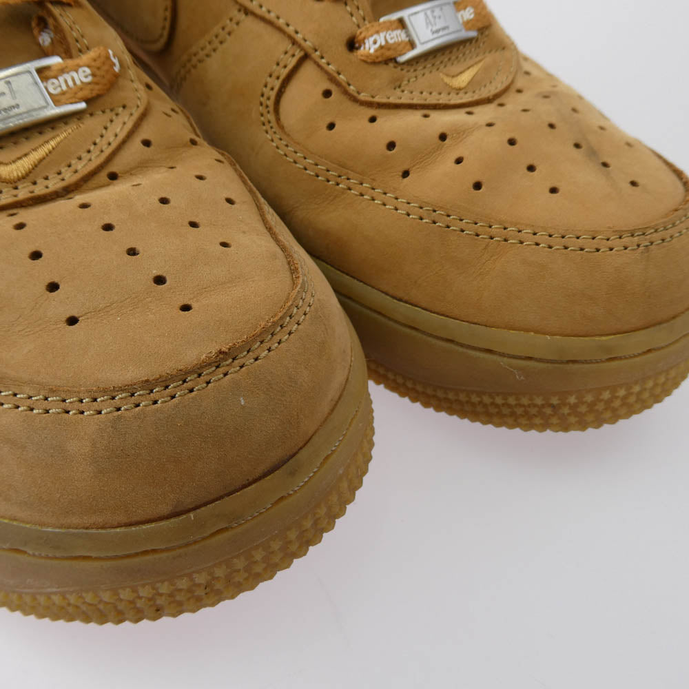Supreme シュプリーム DN1555-200 × NIKE ナイキ Air Force 1 Low Flax Wheat エアフォース ロー フラックス ウィート ローカット スニーカー ブラウン系 26.5cm【中古】