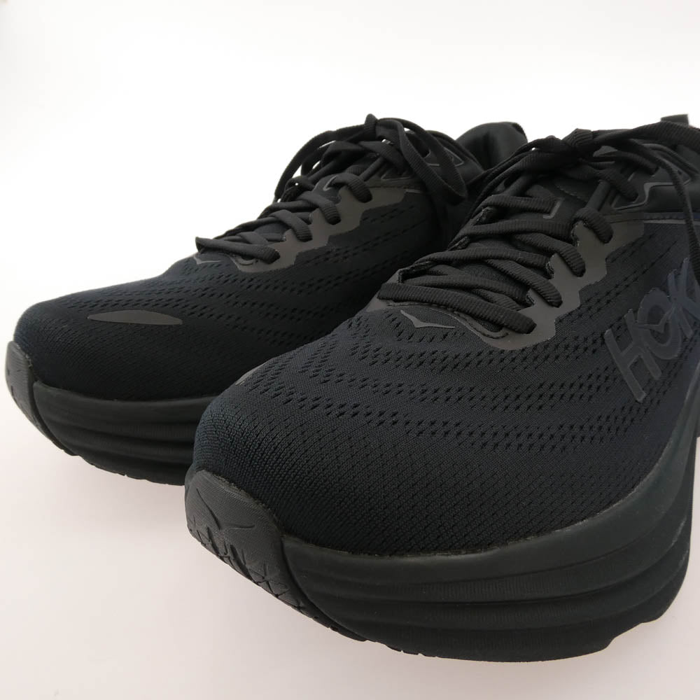 HOKA ONE ONE ホカ オネオネ 1127955 BONDI 8 X-WIDE ワイド ボンダイ ローカット スニーカー ランニングシューズ ブラック系 28cm【極上美品】【中古】