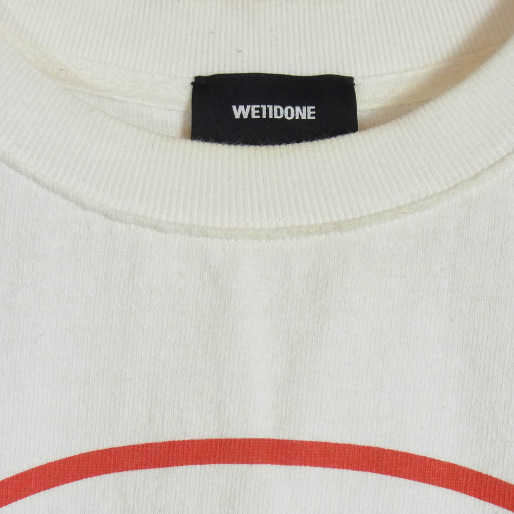 WE11DONE ウェルダン 20SS WD-TP7-20-083-U-WH REMAKE LOGO LONG SLEEVE T-SHIRT リメイク ロゴプリント カットソー ホワイト系 L【中古】