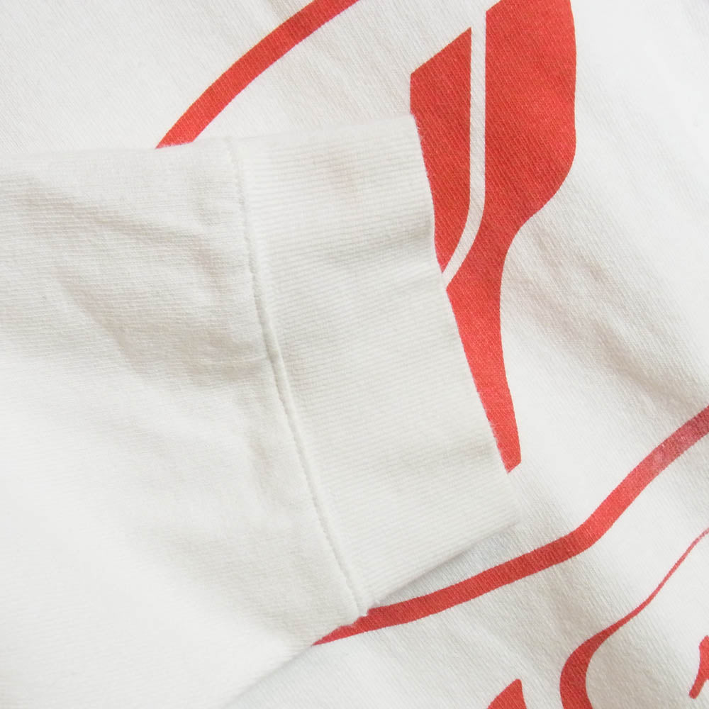 WE11DONE ウェルダン 20SS WD-TP7-20-083-U-WH REMAKE LOGO LONG SLEEVE T-SHIRT リメイク ロゴプリント カットソー ホワイト系 L【中古】