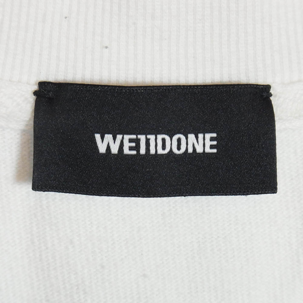 WE11DONE ウェルダン 20SS WD-TP7-20-083-U-WH REMAKE LOGO LONG SLEEVE T-SHIRT リメイク ロゴプリント カットソー ホワイト系 L【中古】