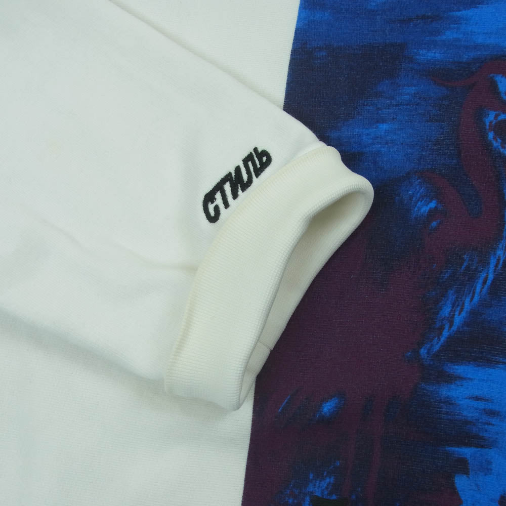 Heron Preston ヘロン プレストン 19SS HMBB001S19757038 バードプリント フーディ プルオーバー スウェット パーカー ホワイト系 M【中古】