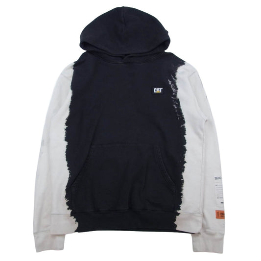 Heron Preston ヘロン プレストン HMBB010F20JER003 CAT ワッペン バックロゴ プルオーバー ２トーン スウェットパーカー ブラック系 ホワイト系 L【中古】