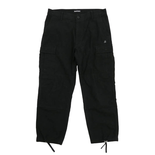 GOD SELECTION XXX ゴッドセレクション GX-A21-PT-03 CARGO PANTS 刺繍 ６ポケット カーゴパンツ ブラック系 L【中古】