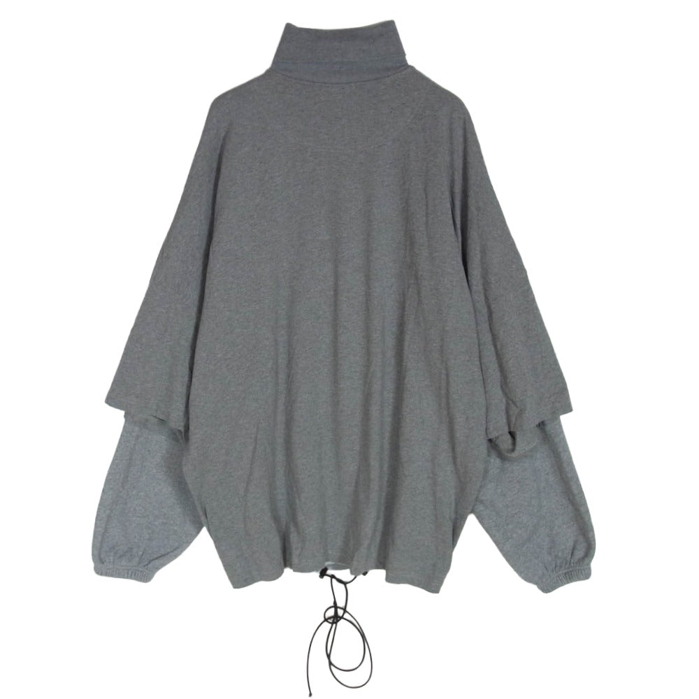 BALENCIAGA バレンシアガ 534300 ドッキング ハイネック スウェット グレー系 S【中古】