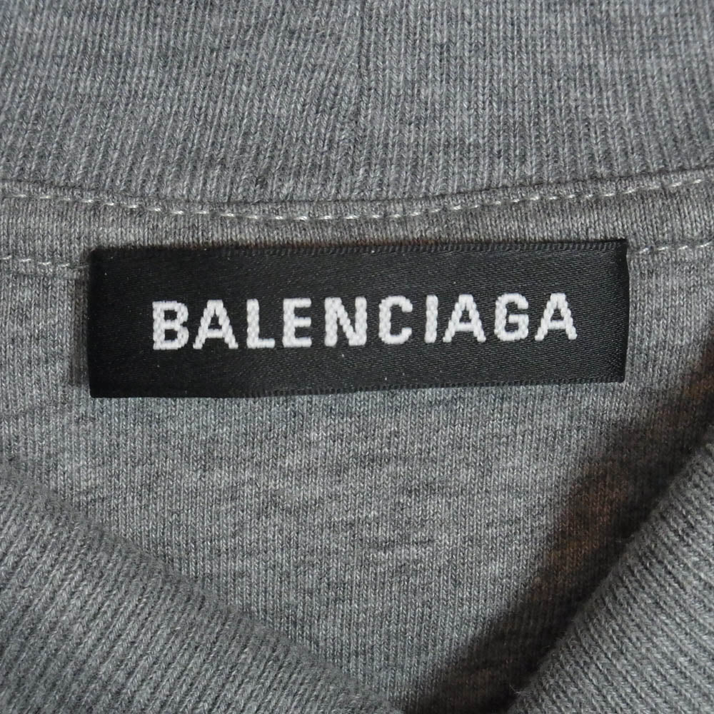 BALENCIAGA バレンシアガ 534300 ドッキング ハイネック スウェット グレー系 S【中古】