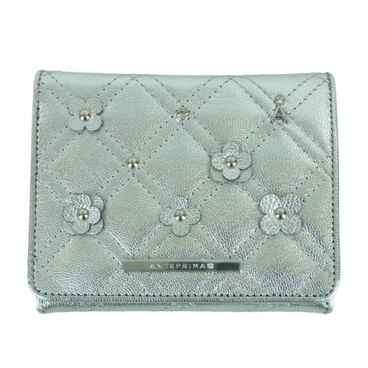 ANTEPRIMA アンテプリマ 10918-00 ディアマンテ 2つ折り 財布 コンパクト ウォレット 中国製 シルバー系【極上美品】【中古】