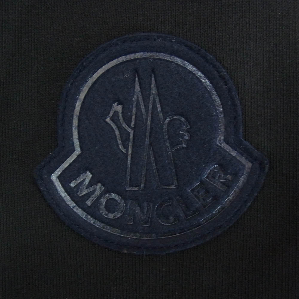 MONCLER モンクレール 23AW I20918G00081 HOODIE ZIP UP ワッペンロゴ スウェット ジップアップ パーカー フーディ ブラック系 M【中古】